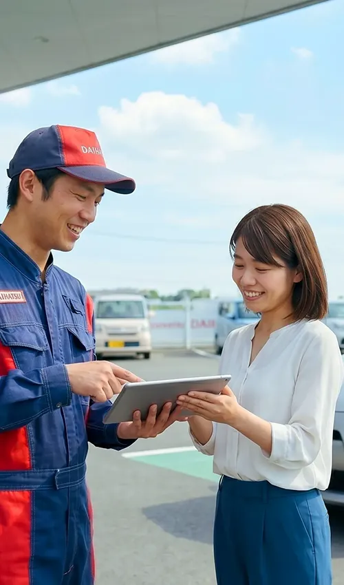 岡山市東区西大寺の有限会社東備自動車販売所の店舗・サービスイメージ（スマートフォン向け）